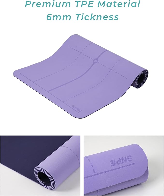 Balance Mat - Non Slip Mat with Alignment Lines for Posture Exercises, Yoga, Pilates, Home Workout