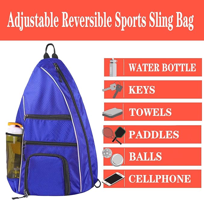 Pickleball Bag - Pickleball Bags for Women Men - Pickleball Backpack - Travel Pickleball Paddle Case, Pickle Ball Bag for Pickleball Paddle Tennis Racket, Protable Pickleball Sling Bag