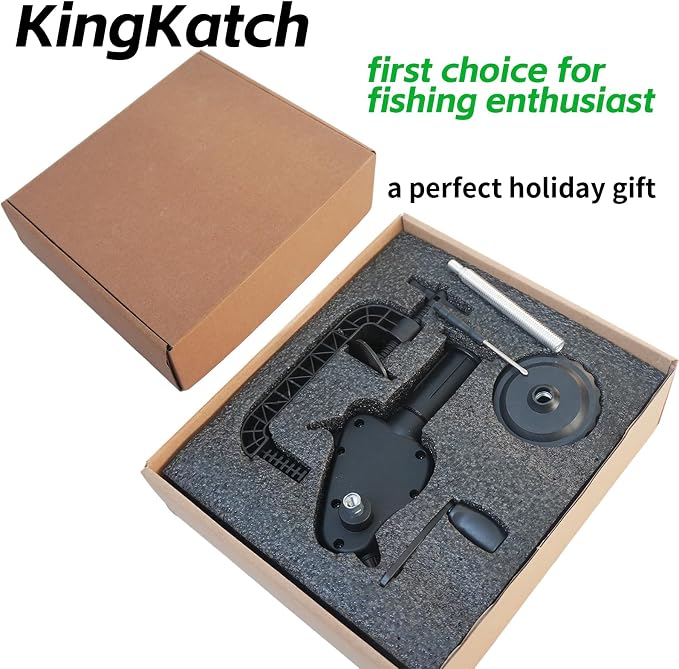 Black Pig-Shaped Fishing Line Winder Spooler, All-in-One Portable Fishing Reel Spooling Station for Spinning, Casting Reels, Clamp-on Rod or Desk Mount, Anti-Twist, Multi-Function,