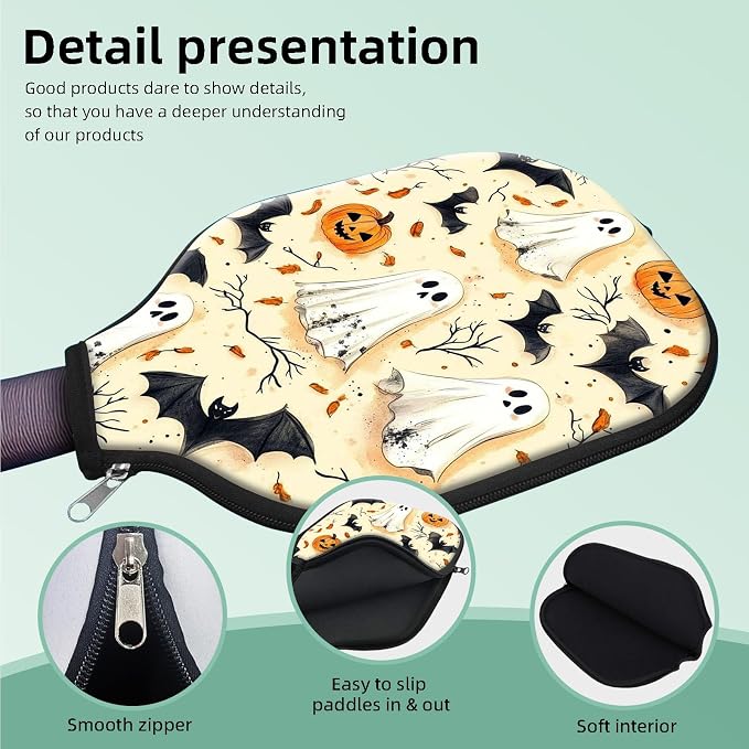 Pickleball Paddle Cover- Premium Water-Resistant Racket Sleeves with Reinforced Zippers, Universal Fit for USAPA Standard Paddles, Extra Padding Protection 6