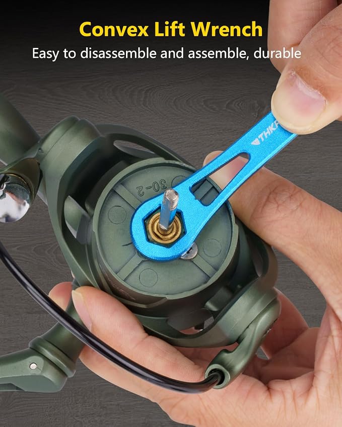THKFISH Fishing Reel Maintenance Kit, Reel Repair Tool Kit, Fishing Reel Cleaning Set with Spool Pin Remover and 28 in 1 Screwdriver or 38 in 1 Electric Screwdriver