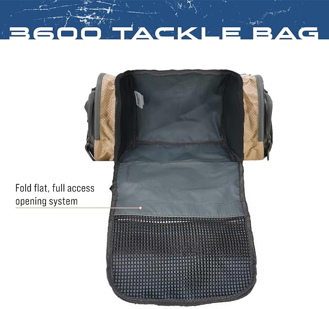 FROGG TOGGS Heavy Duty Fishing Tackle Duffle Bag, Includes Bait Trays