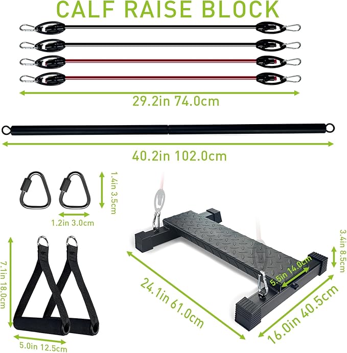 Multifunctional Steel Calf Raise Bar, Wide Standing Calf Raise Block for Calves Stretching, Foot Stretch Platform, Anti-Slip Squat Machine for Home Gym Workout
