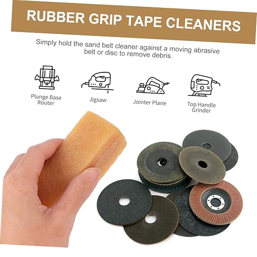 Sosoport 3pcs Abrasive Belt Cleaner Block for Skateboards Sanding Discs and Rubber Surfaces Cleaning Eraser for Grip Tape and Sanding Belts