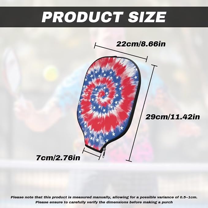 Pickleball Paddle Covers Only for Men and Women Zipper Closure Protection and Decoration