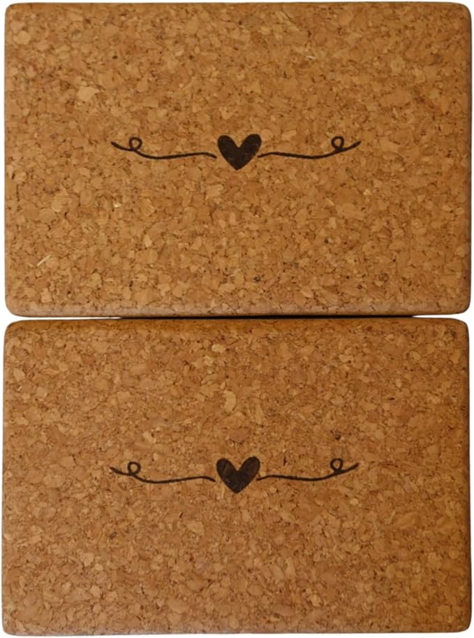 Best Cork Yoga Block (3x6x9) – Eco-Friendly High-Density Natural Cork Yoga Block for Stability, Alignment & Non-Slip Support Set of 2