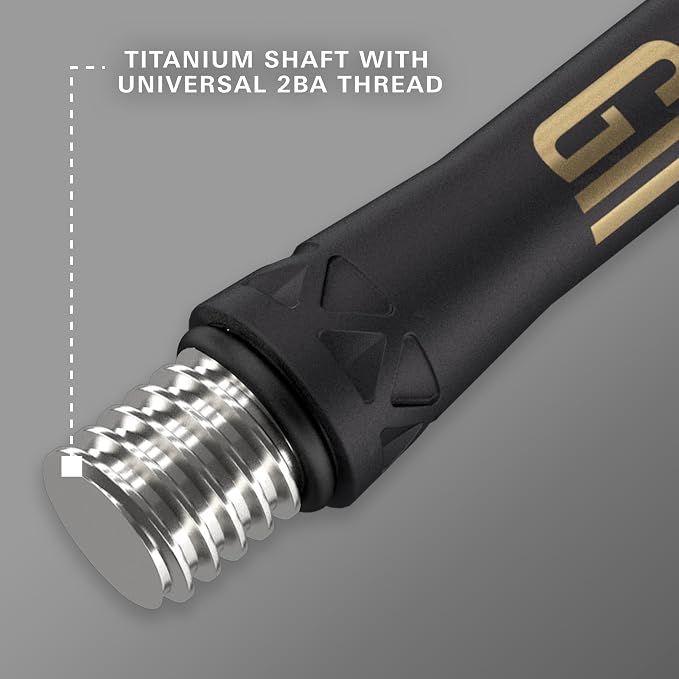 Target Darts Phil Taylor Gen 11 Power 9-Five Shafts, Raw Power Titanium Dart Shafts Pack of 3 | Phil Taylor G11 Black Shaft Set, Professional Dart Accessories – Short/Intermediate/Medium Length