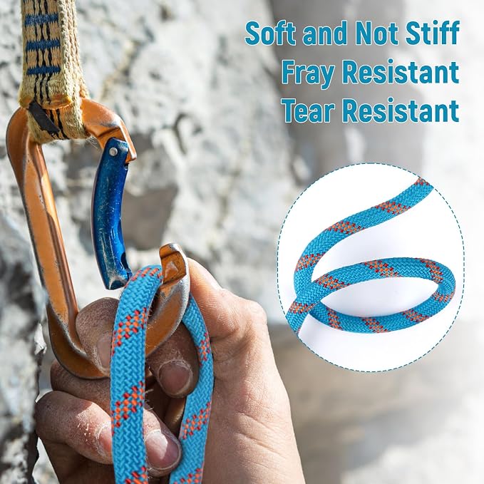 Arborist Rope Climbing Rope 48 Strands Tree Rope(1/2 inch x 150ft) for Climbing Tree Swing Pulling Sailing