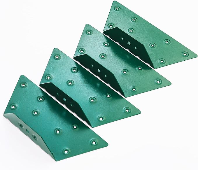 4 Pcs EZ Frame Brackets Accessories, A-Frame Brackets for Wooden Swing Set Beam, High Strength Support Fitting, Green