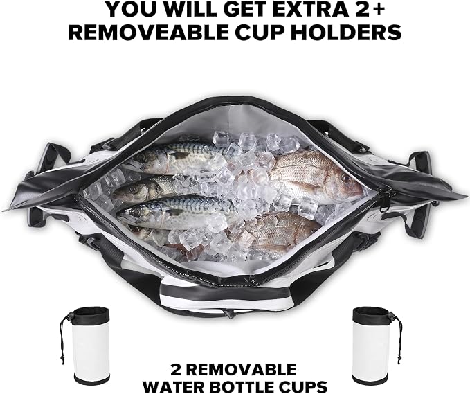 MORXPLOR Insulated Fish Cooler Kill Bag with Flat Bottom-26x18 31x14 40x16 50x18 60x20 70x25 Inches Waterproof Fishing Tackle Kill Cooler Bag