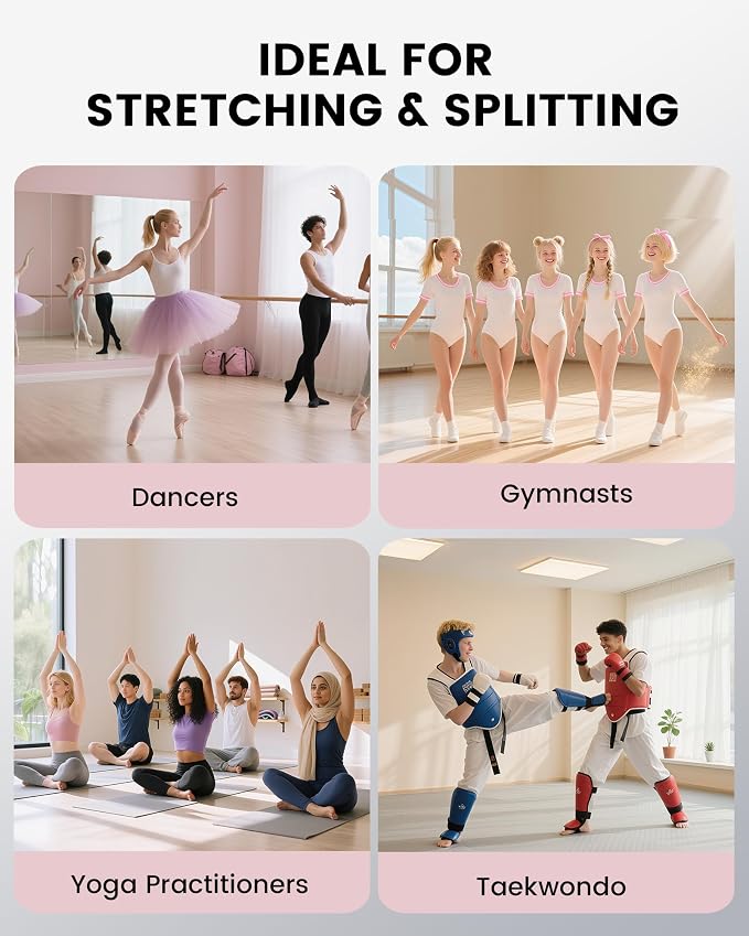 Split Machine, Leg Stretcher Splits Machine for Flexibility, 0-180° Adjustable Home Stretch Machine for Balle, Cheerleading Dance, Gymnastics and Other Sports, 330lbs Capacity