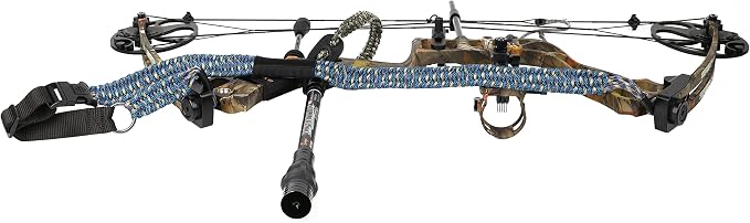 SUNYA Paracord Compound Bow Sling with V2 Upgraded Magnetic Connection System. Lightweight Hands Free Shoulder Carrying Sling for Bow Hunting, Field Archery and 3D