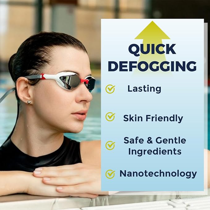 Professional Anti-Fog Spray for Swim Goggles and Scuba Masks – Up to 20-Day Long-Lasting Defogging