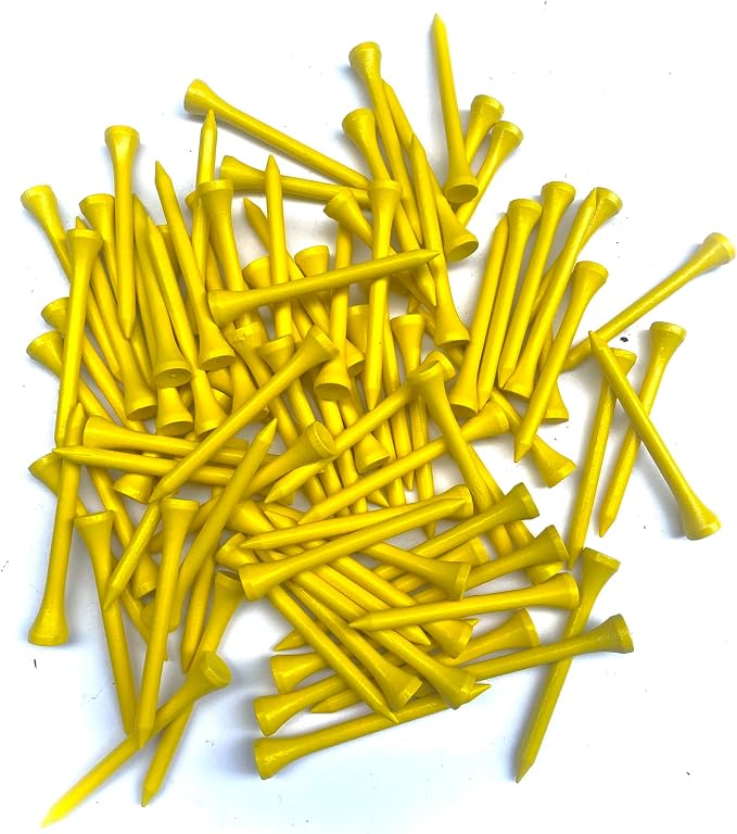 TH Golf 1000 Pcs 70mm 2 3/4 inch Bamboo Golf Tees | Multiple Colour Options | Eco Friendly & Sustainable Strong Bamboo
