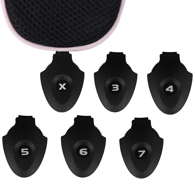 Andux 4 Pack Long Neck Golf Hybrid Club Head Covers Dial No. Tag CTMT-01 | Mesh Breathable material | all the Same Size | Coloured Piping | Pull-On Closure