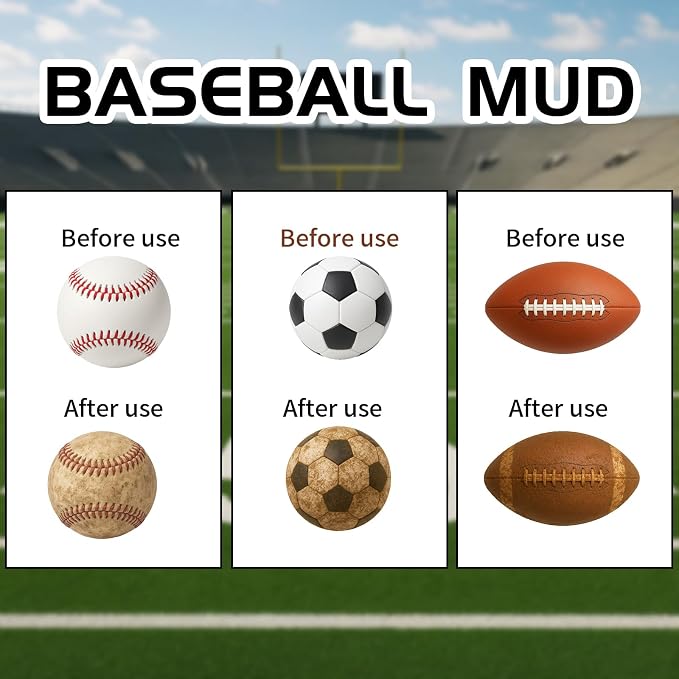 TBTFW 16oz/8oz Football Rubbing Mud, Newly Upgraded Baseball Mud, The Baseball & Football Mud Used By The Pros, Suitable for Various Leather Ball Sports
