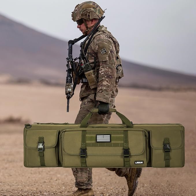 28" 32" 36" 42" 46" 48" 51" 55" Soft Double Rifle Bag, Portable Long Rifle Bag for Outdoor Hunting Shooting, Gun Case Storage & Transportation, with Multiple Colors