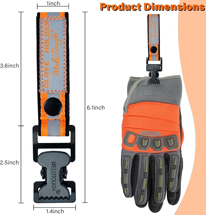 MELOTOUGH Work Glove Holder Glove Strap Quick Leash With Alligator Clip…