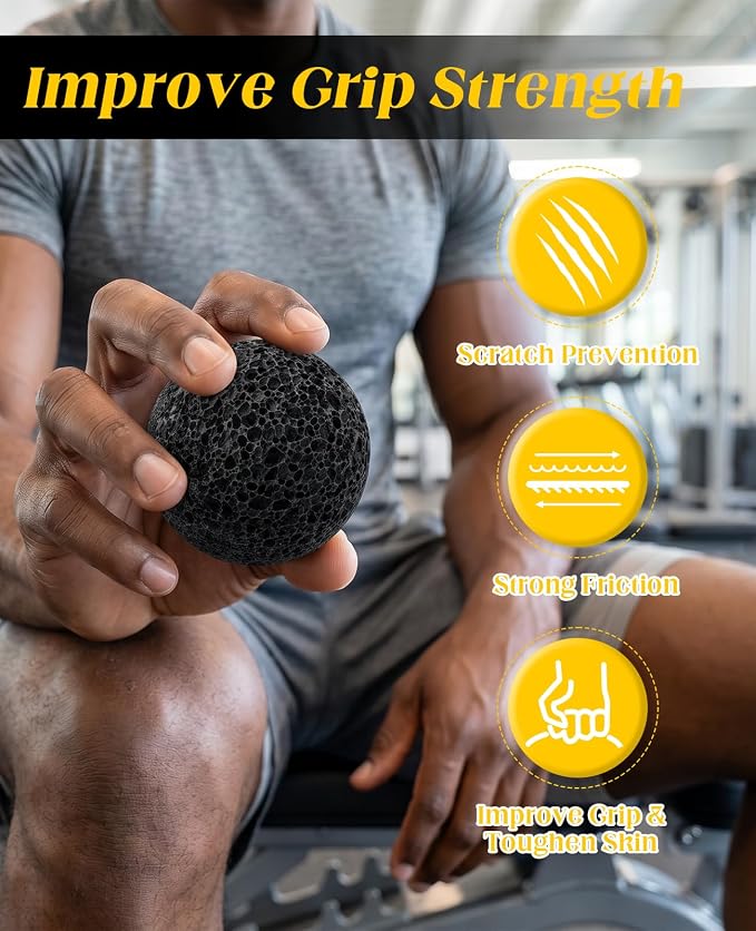 3 PCS Callus Ball for Hand, Moon Grip Ball, Anti-sweat Rock Climbing Grip Trainer 1.2" 1.6" 2"