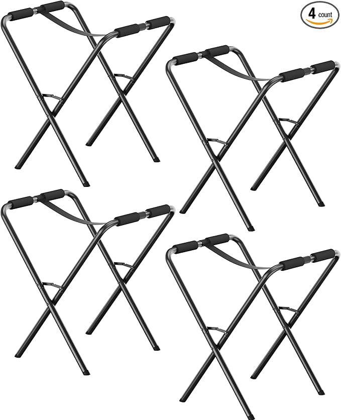 Folding Kayak Stand, 180 lbs Capacity Heavy Duty Metal Kayak Storage Rack for Canoe, SUP & Paddle Board, Portable Kayak Rack for Outdoor & Indoor