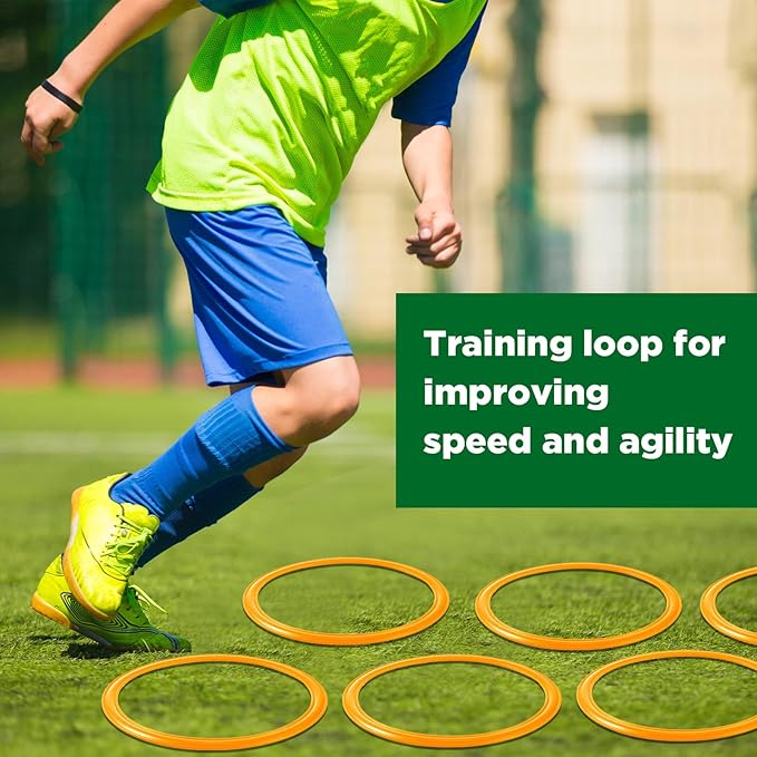 Deekin Agility Rings Speed and Agility Training Rings Exercise Speed Circle Jumping Hoops for Training Toss Equipment