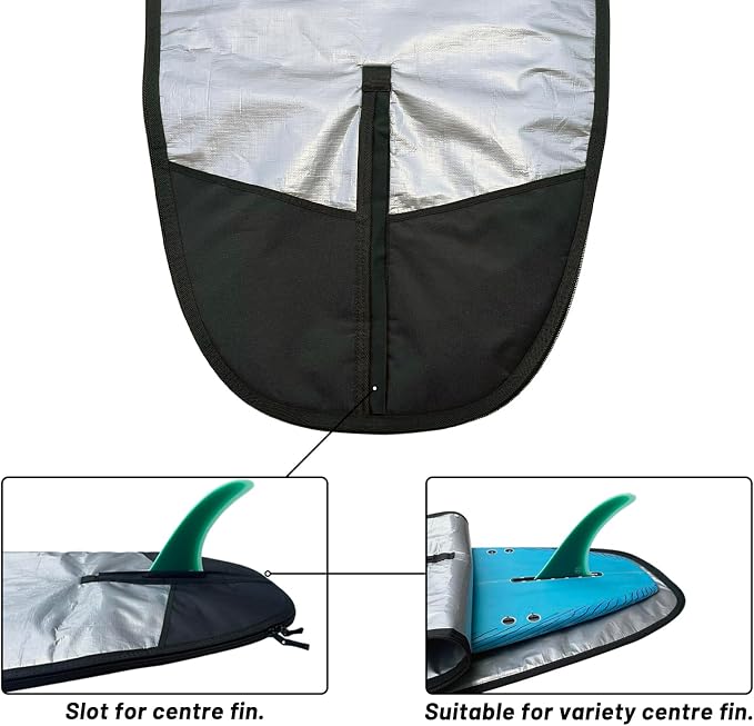 UP SURF Surfboard bag, Daylight Bags for Longboard, Size 8’6”,9’2”,9’6", Surfboard cover for Storage and Transport Surfboard
