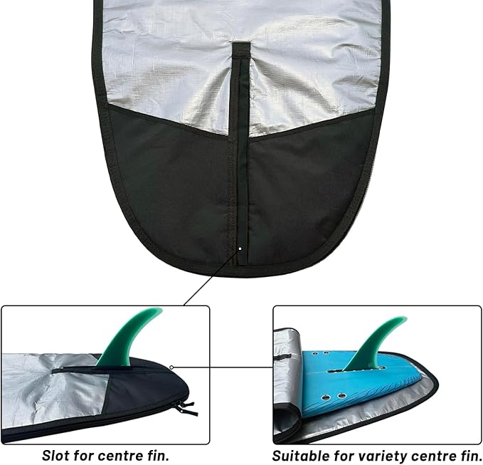 UP SURF Surfboard bag, Daylight Bags for Longboard, Size 8’6”,9’2”,9’6", Surfboard cover for Storage and Transport Surfboard