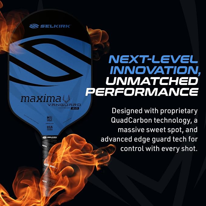 Selkirk Sport Vanguard Hybrid Pickleball Paddle | Carbon Fiber Pickleball Paddle with a Polypropylene X5 Core | Pickleball Rackets