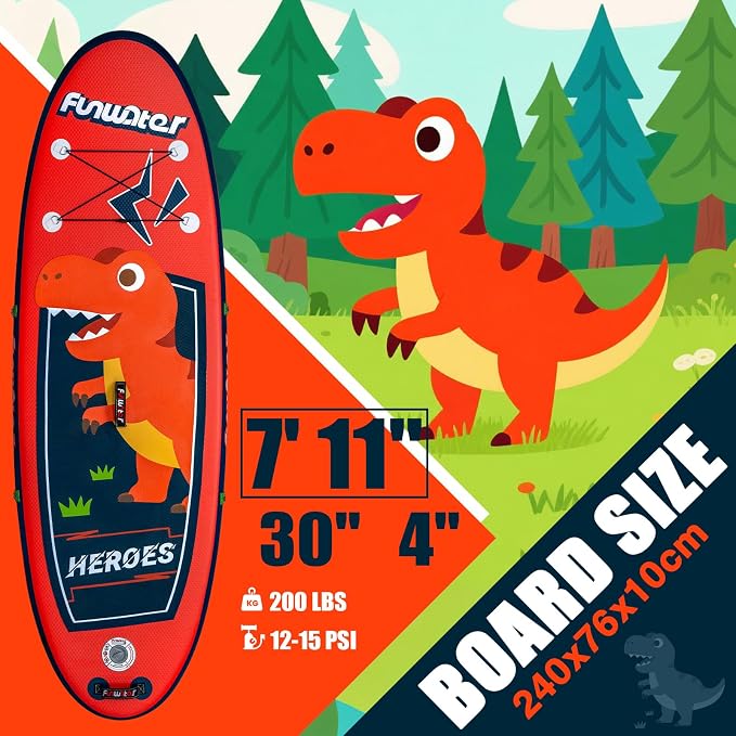 FunWater Inflatable Stand Up Paddle Board with Premium SUP Paddleboard Accessories, Anti-Slip EVA Deck, 11'6''/11'/10'6'' Paddle Boards for Adults & Youth of All Skill Levels