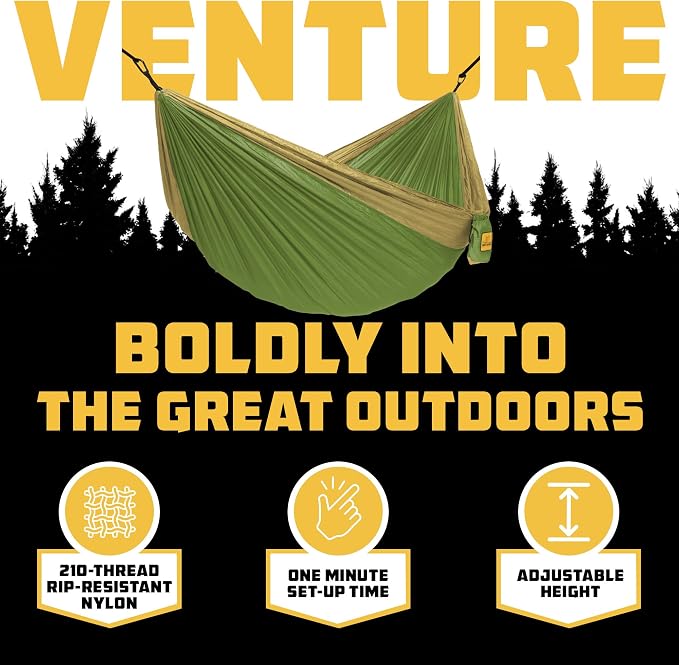 Wise Owl Outfitters Camping Hammock – up to 500lbs Portable Hammock with Tree Straps - Travel, Backpacking, Hiking, Outdoors Camping Gear - Single or Double