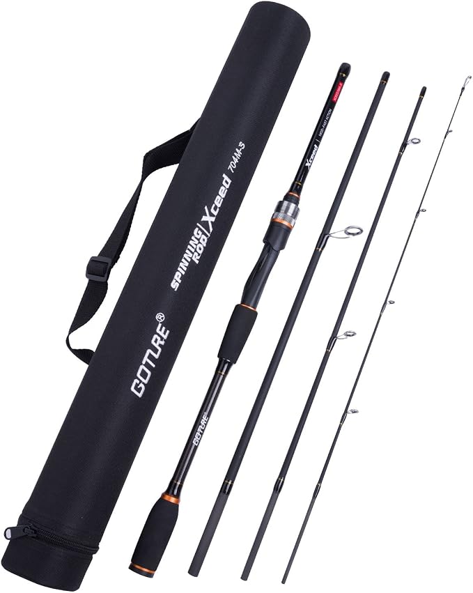 Goture 4-Piece Travel Carbon Fishing Rod M/MH Action 6.6-12ft Multi-Colors | Goture multi-spec travel fishing rods adopt upgraded high-grade carbon fiber blank with premium Fuji line guides