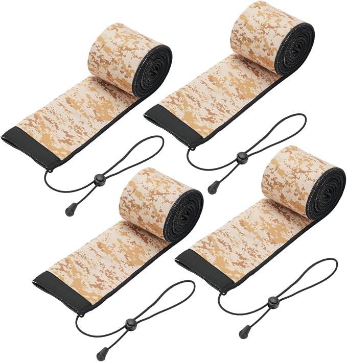 Neoprene Fishing Rod Sleeves,Fishing Rod Socks for Protect Rod | UV Resistance,Puncture Resistant, Protect Casting, Spinning, Trolling Fishing Rods,Fishing Pole Sleeve for Transport, Storage