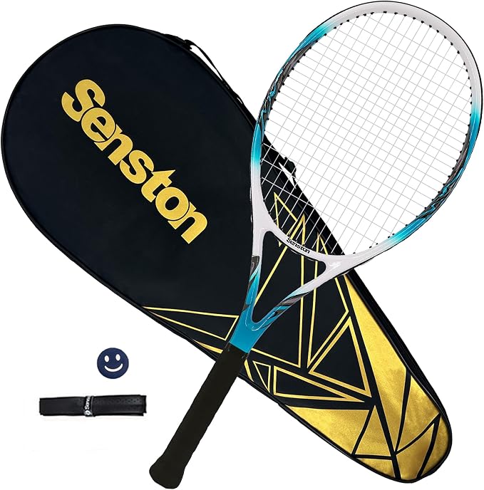 Senston 27 inch Tennis Racket for Adults 1 Pack Tennis Racket Set Tennis Overgrip, Vibration Damper