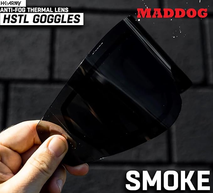Maddog HK Army HSTL Paintball Airsoft Mask Goggle System | Replaceable Thermal Dual-Pane Anti Fog Lens | Adjustable Full-Face Safety Certified Protection