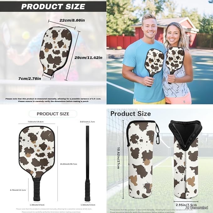 Pickleball Paddles Set 3PCS Pickleball Paddle Case Pickleball Racket Pickleball Bag Ideal for Beginners Gifts