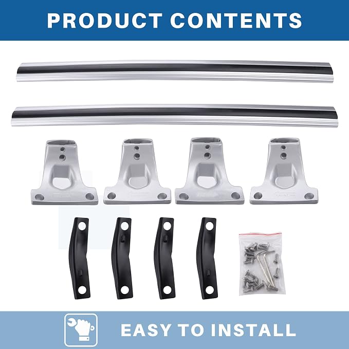 300Lbs Roof Rack Crossbars Compatible with Cadillac XT5 2017 2018 2019 2020 2021 2022 2023 2024 2025 2026, Aluminum Cross Bar for Rooftop Cargo Carrier Luggage Kayak Bicycles Snowboard