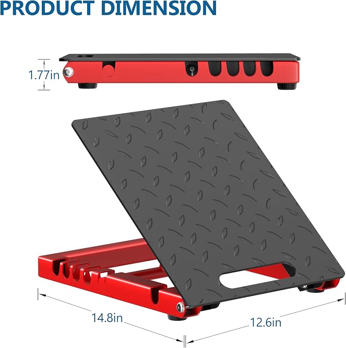Slant Board for Calf Stretching, Heavy Duty Steel Calf Stretcher, 5-Level Adjustable Incline Board, 650 lbs Weight Capacity for Ankle Foot Knee Pain Relief, Physical Therapy & Plantar Fasciitis