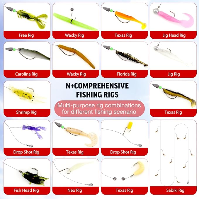 3-Layer Tackle Box with Tackle Included, 680Pcs Fishing Lures Kit- Pliers, Crankbait, Hooks, Weights & Accessories, Freshwater Saltwater Gear Bag for Bass Trout, Fishing Gift for Men Dad
