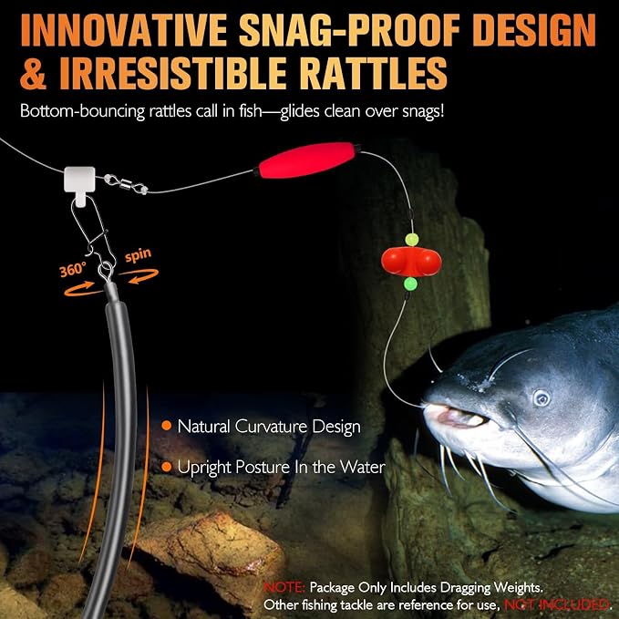 Dovesun 3PCS Dragging Weights for Catfishing 3OZ + Pompano Rigs for Surf Fishing