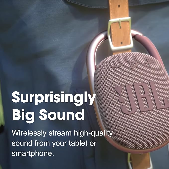 JBL Clip 4, Teal - Portable Bluetooth 5.1 Speaker - Up to 10 Hours of Play - Waterproof & Dust Resistant - Includes Noise & Echo-Canceling Speakerphone