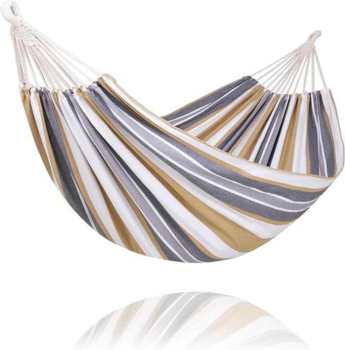 SUNCREAT Hammocks Outdoor Hammock for Trees, Porch Hammock Portable, Coffee