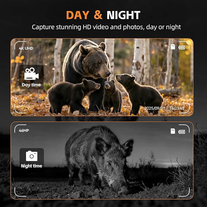 Night Vision Goggles, 4K HD Night Vision Binoculars with 7X Digital Zoom, 3'' HD Screen & Rechargeable Battery for Camping & Security, with 32GB TF Card for Photos and Videos, Gifts for Men Him Dad