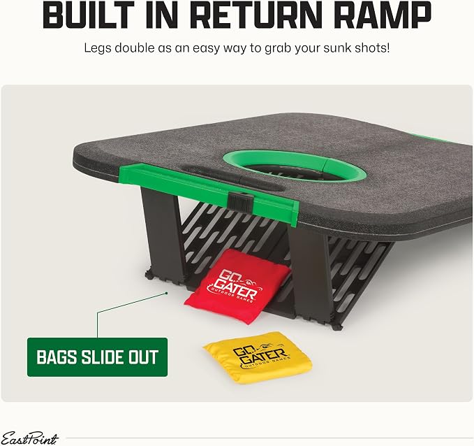 EastPoint Sports Go! Gater Cornhole – Light-Up and Travel Versions – Easy Storage & Light-Weight – Perfect for Outdoor and Indoor Play