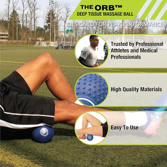 Pro-Tec Athletics Orb Massage Balls, Vary in Size and Color, Deep Tissue Massage, Muscle Relief, Promotes Flexibility, Hamstring, Quadriceps, Calf, Multi-Directional Massage Ball, Working Out