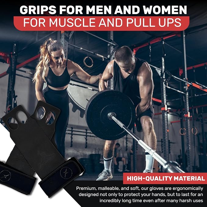 X-GRIPP: Kangaroo Leather Hand Grips for Weight Lifting, and Cross Training - Gymnastics, Grips for Men and Women for Muscle and Pull ups - Tactical Grips