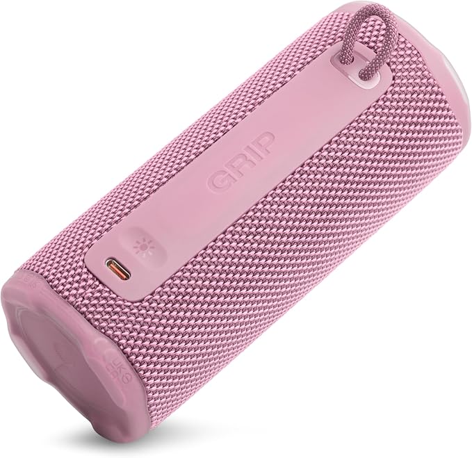 JBL Grip - Compact Bluetooth Speaker with Bold Pro Sound and Ambient Light, up to 14 Hours of Playtime, Water, Dust and Drop-Proof (IP68), & Multi-Speaker Connection with Auracast™ (Pink)