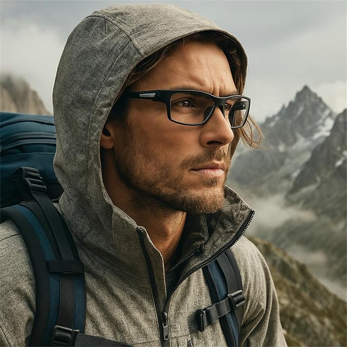 willochra Full lens Readers Wrap Around Sport Magnifying Safety Reading Glasses Blue Light Blocking Goggles for Men F25