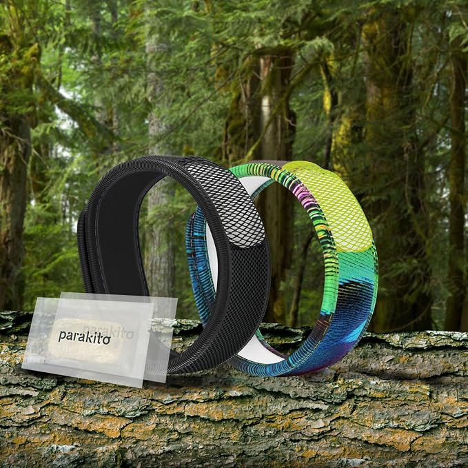 PARA'KITO Bonus Pack - 2 Wristbands & 2 Refills (Black & Peacock)