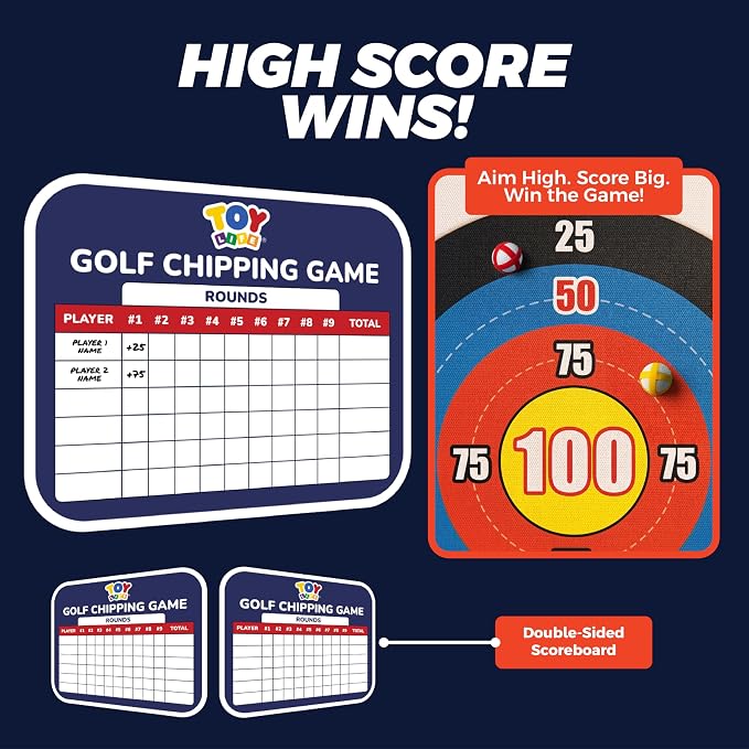 TOY Life Chipping Golf Practice Mats Golf Game Training Mat Indoor Outdoor Games for Adults Family Kids Outdoor Play Equipment Stick Chip Golf Set Backyard Game(Patented)