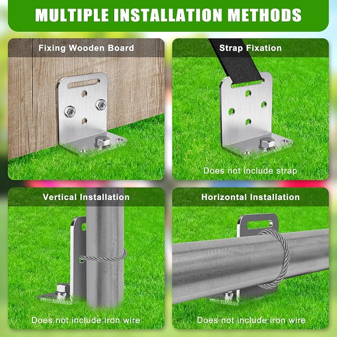 BeneLabel 2/4/6 Pack 18" 24" Ground Anchors Screw in Shed Anchor with L Bracket Trampoline Anchor Spiral Swingset Anchors for Swing Set, Mobile Home, Fence, Playset, Tent, Canopy, Carport